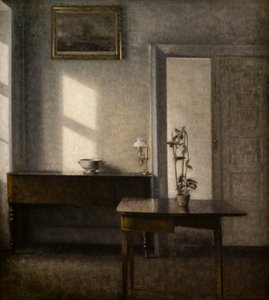 Interno con un vaso di fiori, Bredgade 25 da Vilhelm Hammershoi