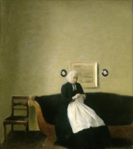 Interno con la madre dell