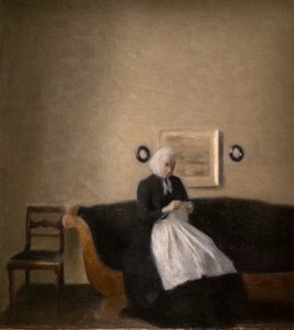 Interno con la madre dell