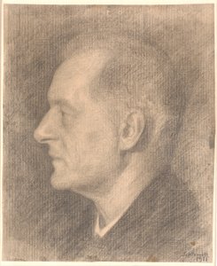 Ritratto di Alfred Bramsen, profilo ecc. da Vilhelm Hammershøi