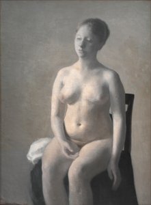 Nudo femminile seduto da Vilhelm Hammershøi
