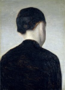 Figura Seduta, Vista da Dietro (Anna Hammershoi) 1884 da Vilhelm Hammershoi