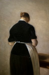 Studio di una donna in piedi, vista posteriore da Vilhelm Hammershoi