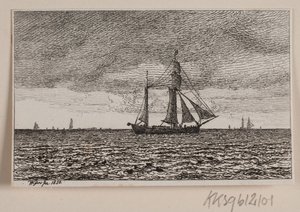 Una galea a vele spiegate da Vilhelm Kyhn