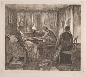 Interno con la famiglia dell
