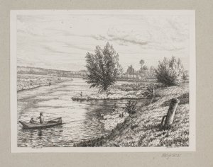 Paesaggio lungo il fiume Marna da Vilhelm Kyhn