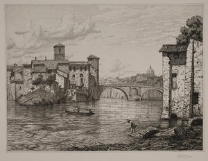 Veduta presso Ponte Rotto a Roma da Vilhelm Kyhn