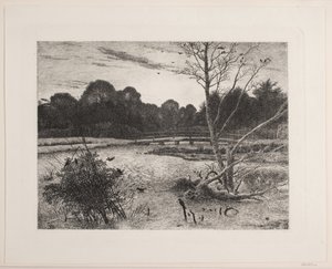 Tramonto in una foresta da Vilhelm Kyhn