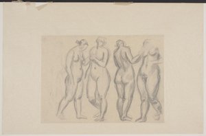 Quattro modelli femminili in piedi