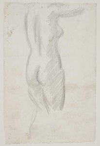 Modello femminile in piedi da Vilhelm Lundstrøm