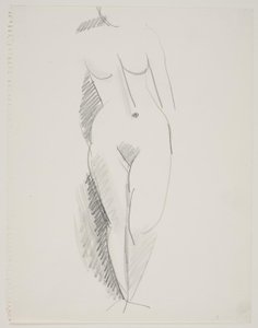 Modello femminile in piedi da Vilhelm Lundstrøm