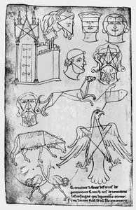 Ms Fr 19093 fol.18v Vari disegni (copia facsimile)
