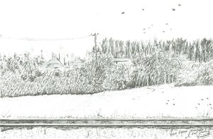 Vista della stazione di Ely dalla piattaforma 3