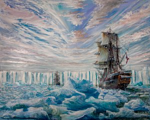 Erebus e Terror Scoprono la Piattaforma di Ghiaccio Antartica da Vincent Alexander Booth