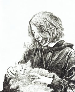 Ragazza e gatto