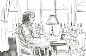 Uomo in un pub dopo il pasto da Vincent Alexander Booth