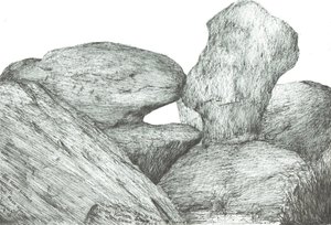 rocce che si baciano su Kinder Scout