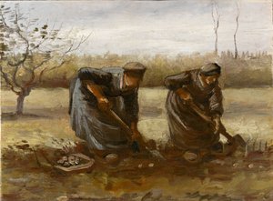Due contadine che scavano patate da Vincent van Gogh