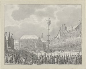 Abolizione dello Stadtholderato nella Piazza Grande di Haarlem, 1795 da Vincent Jansz. van der Vinne
