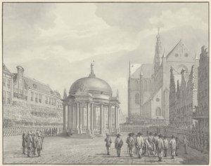 Il giuramento del Regolamento del Governo sulla Piazza Grande di Haarlem, 5 settembre 1787 da Vincent Jansz. van der Vinne