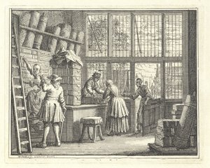 Interno di un negozio di tessuti da Vincent Laurensz. van der Vinne (II)