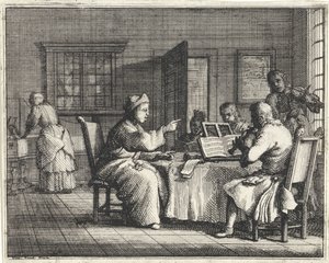 Maestro di musica con allievi da Vincent Laurensz. van der Vinne (II)