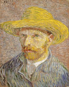 Autoritratto con cappello di paglia da Vincent van Gogh