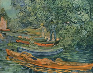 Riva del fiume con barche a remi ad Auvers, 1890, 1947 da Vincent van Gogh