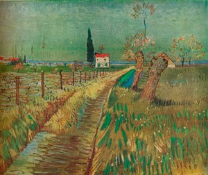 Cottage tra i campi, c1890 da Vincent van Gogh