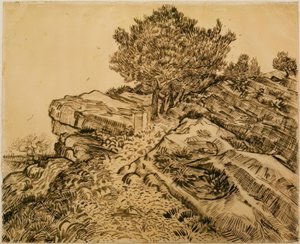 La roccia di Montmajour con pini da Vincent van Gogh