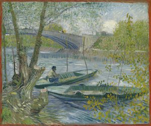 Pesca in primavera, il ponte di Clichy Asnières da Vincent van Gogh