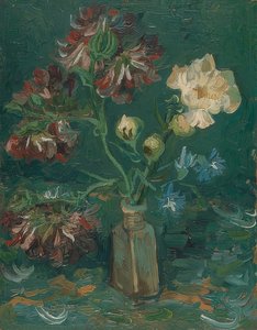 Bottiglia con peonie e delphinium da Vincent van Gogh