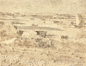 Raccolto--La Pianura di La Crau da Vincent van Gogh