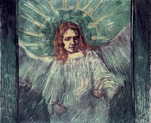 Testa di un angelo, dopo Rembrandt, 1889 da Vincent van Gogh