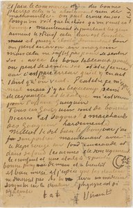 Pagina di una Lettera da Vincent a suo Fratello Theo, eseguita ad Arles, 1888