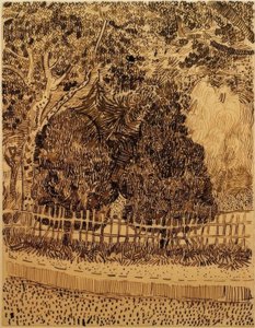 Parco con recinto da Vincent van Gogh