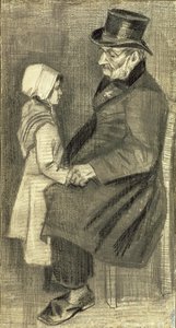 Uomo Seduto con sua Figlia, 1882 da Vincent van Gogh