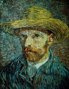 Autoritratto con cappello di paglia da Vincent van Gogh