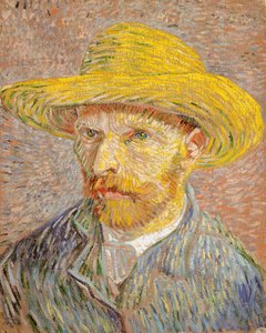 Autoritratto con cappello di paglia recto: La pelatrice di patate, 1887 da Vincent van Gogh