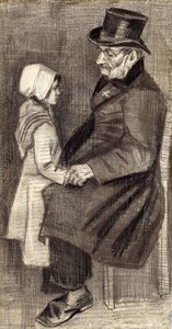 Uomo seduto con bambina; Homme Assis avec Fillete, 1882 da Vincent van Gogh