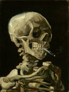 Teschio di uno scheletro con sigaretta accesa da Vincent van Gogh
