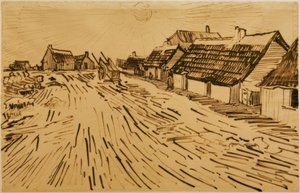 Case illuminate dal sole a Les Saintes-Maries-de-la-Mer da Vincent van Gogh