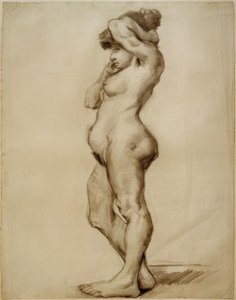 Nudo femminile in piedi