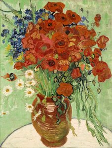 Natura morta, vaso con margherite e papaveri da Vincent van Gogh