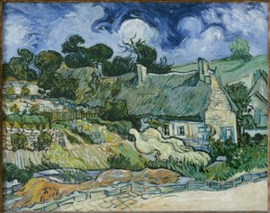 Case con tetto di paglia a Cordeville, Auvers-sur-Oise da Vincent van Gogh