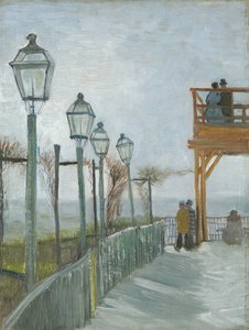 Terrazza e Piattaforma di Osservazione al Moulin de Blute-Fin, Montmartre, inizio 1887