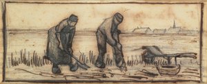 La raccolta delle patate, da una serie di quattro disegni che rappresentano le quattro stagioni da Vincent van Gogh
