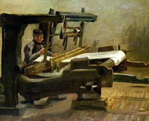 Tessitore al Telaio, Rivolto a Destra, 1884 da Vincent van Gogh