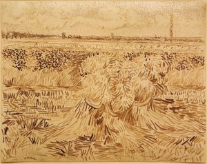 Campo di grano con covoni da Vincent van Gogh