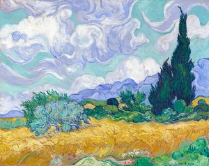 Campo di grano con cipressi da Vincent van Gogh